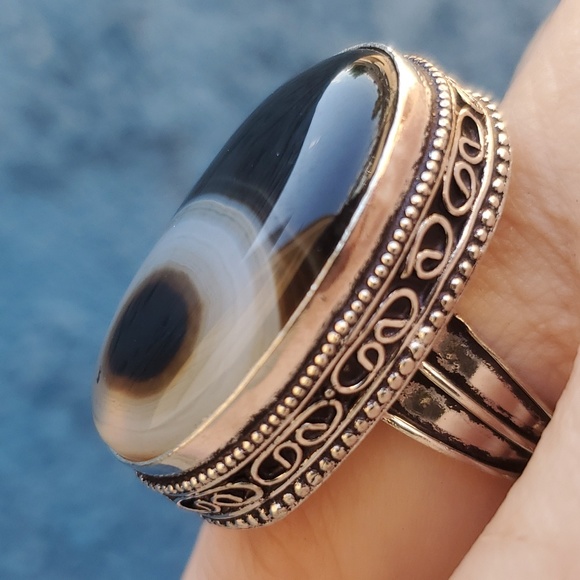 New Botswana Agate 925 Silver Ring. - Picture 10 of 16
